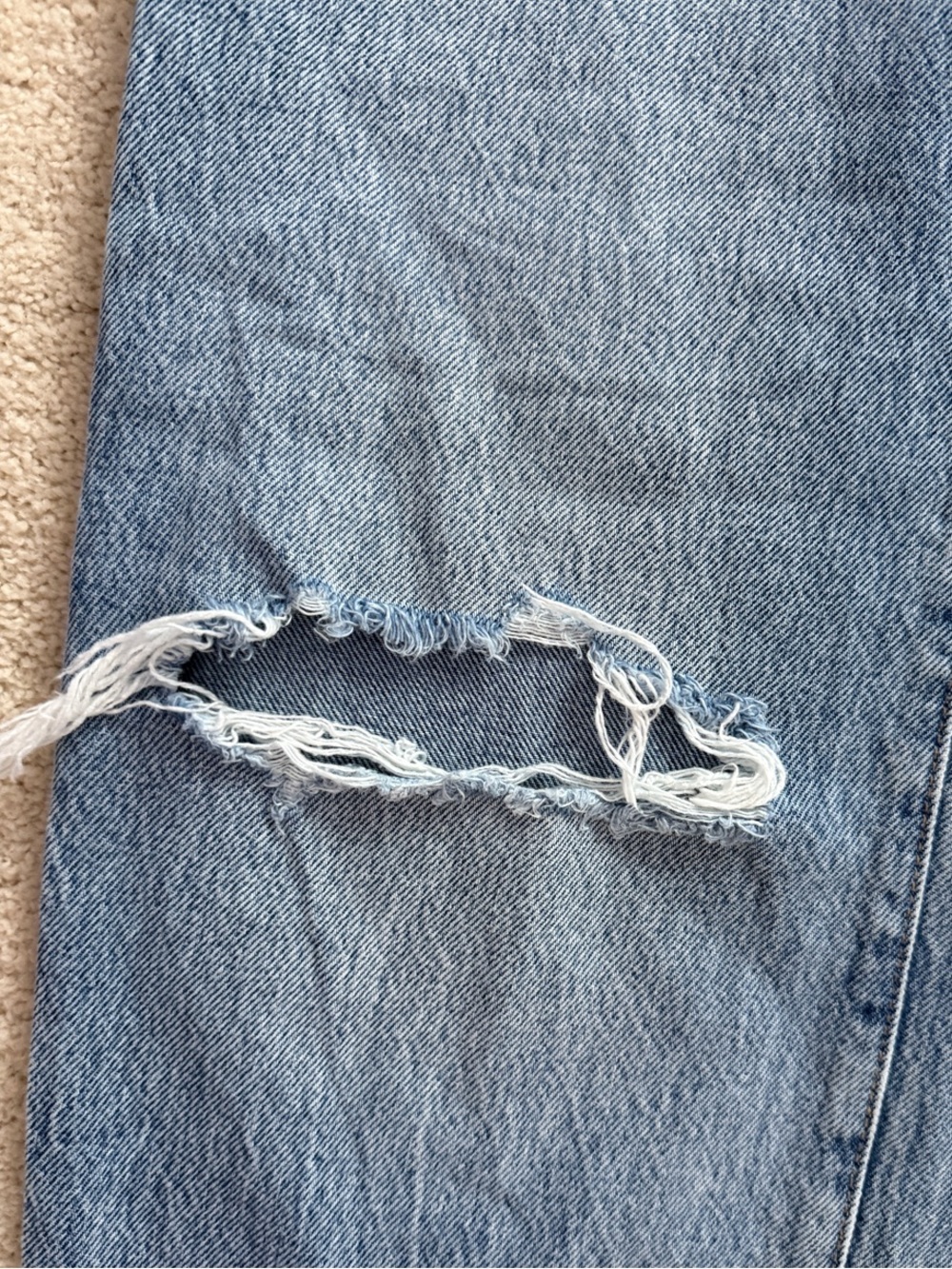 Garage Women’s High-Rise Distressed Straight-Leg Jeans — Light Blue - Picture 4 of 5